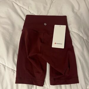 lululemon athletica Women's Deep Red Bike Shorts